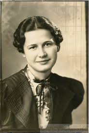 Vintage Photo 1937 Young Lady High School Senior Studio Photo String Tie  Wavy Hair 7 L