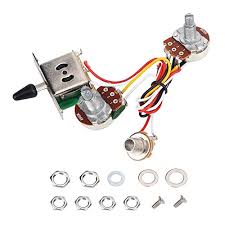 How it works in standard guitar wiring, the two poles are connected. Buy Dilwe Guitar Wiring Harness Set Prewired 500k 3 Way Push Pull Switch Wiring Harness Kit For Electric Guitar Online In Indonesia B07d3vxkjh