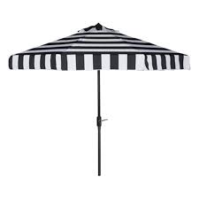 By abba patio (1045) new. Safavieh Elsa 9 Ft Black White Striped Market Style Patio Umbrella Pat8003a Rona