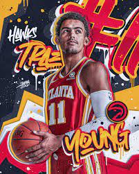 Trae young atlanta hawks pixel art 2 art print by joe hamilton. Trae Young Hintergrundbild Nawpic