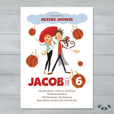 Cloudy With A Chance Of Meatballs Birthday Invitation Etsy Birthday Invitations Monkey Birthday Invitations