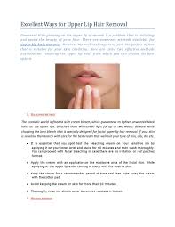 A stripper colour cleanse treatment can remove direct dye, but always strand test first to make sure the hair is healthy enough to withstand the treatment. Excellent Ways For Upper Lip Hair Removal By Upperliphairremovalinfo Issuu
