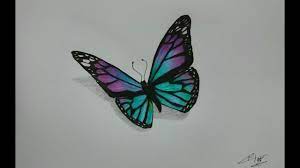 See colorful butterfly drawing stock video clips. How To Draw A Realistic Butterfly With Colored Pencils Youtube