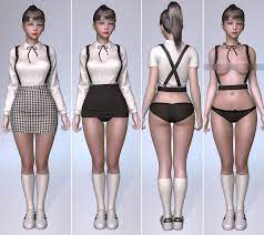 Clothing - Blouse & Skirt Set006 | Virt-A-Mate Hub