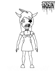 Bendy and the ink machine coloring pages | new images free printable. Alice Demon From Bendy And The Ink Machine Coloring Pages Bendy Coloring Pages Coloring Pages For Kids And Adults