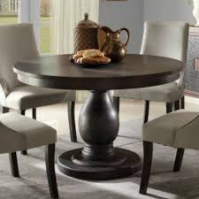 Shop 48 round oak pedestal table at bellacor. Homelegance Dandelion Round Pedestal Dining Table In Distressed Taupe Walmart Com Walmart Com