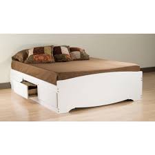 The full, queen, and king size options offer six drawers, three on each side. Prepac Monterey Queen Wood Storage Bed Wbq 6200 3k The Home Depot