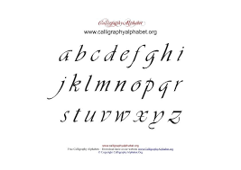 Pdf Calligraphy Alphabet Chart Lowercase Calligraphy