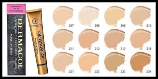 dermacol make up cover foundation waterproof hypoallergenic for all skin types all shades