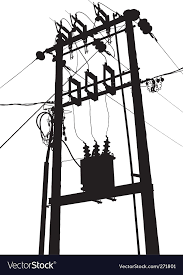 Electric transformer substation Royalty Free Vector Image