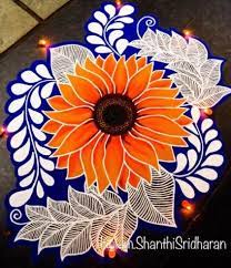 25 Ideas Flowers Design Tattoo Sketches Sunflowers New Rangoli Designs Rangoli Designs Rangoli Border Designs