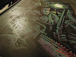 Dan Mumford Evil Dead Screen Print 'Dusk Edition'. 57/100. EX Condition.