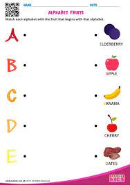 free printable worksheets for preschool with practice of match alphabet fruit alphabet worksheets preschool printable preschool worksheets preschool worksheets