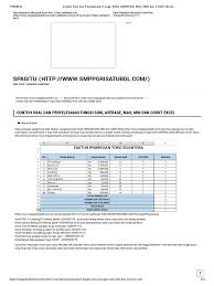 Contoh Soal Excel