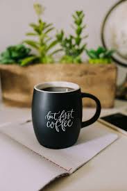 Keurig ® starter kit free coffee maker: Matte Black Coffee Mug Calligraphy Ceramic Coffee Mug Handlettered Coffee Mug Chalkboard Coffee Mug But First Coffee Mug Black Coffee Mug Mugs Black Coffee