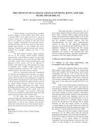 Pdf The Impact Of Climate Change In Hong Kong And The Pearl River Delta