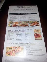 Maybe you would like to learn more about one of these? Pronto Lunch Menu Picture Of Olive Garden Lincolnwood Tripadvisor