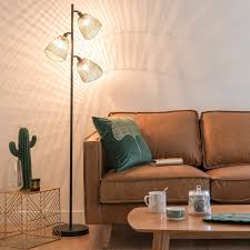 Lampadaire 3 Spots En Metal Noir Et Dore Maisons Du Monde Lampadaire Maison Du Monde Lampadaire Deco Salon