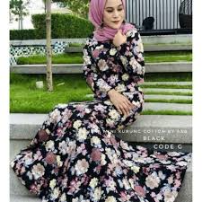 Jangan lupa follow kami fanpage. English Cotton Baju Kurung Moden Kain Kembang Saiz Xs S Xl Shopee Malaysia