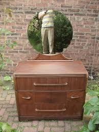 Vintage 1940 39 S Huntley Furniture 3 Drawer Dresser With Mirror Art Deco Dresser Antique Furniture Mid Centu Art Deco Dresser Dresser With Mirror Antiques