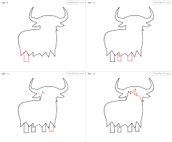 Step By Step How To Draw A Yak Google Search Alphabet Drawing Animal Alphabet Drawings