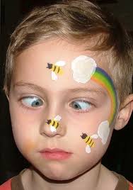 Bee And Rainbow Face Painting Design Fun Facepainting Bee Face Paint Face Painting Easy Face Painting Designs