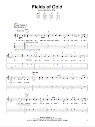 Fields of gold is the second single released from sting's 1993 album ten summoner's tales. Fields Of Gold Noten Sting Leichte Tabulatur Fur Gitarre