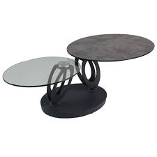 Table basse ronde en verre. Vitak Table Basse Ronde Plateaux Verre Et Ceramique Altobuy Fr Meubles Salons Literie