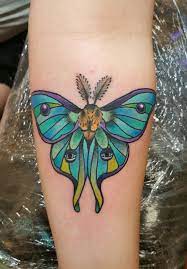 Neo Traditional Lunar Moth Tattoo Traditional Moth Tattoo Lunar Moth Tattoo Moth Tattoo
