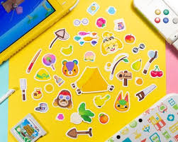 Animal Crossing 36 Vinyl Sticker Bundle New Horizons Nintendo Switch Nintendo 3ds Journal Planner Stickers Isabelle Stitches Fruit In 2020 Animal Crossing Vinyl Sticker Vinyl Paper
