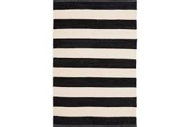 Black and white outdoor rug. 5 X8 Outdoor Rug Black White Cabana Stripe Living Spaces