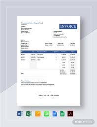 Transportation Invoice Template