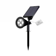 Shop Solar Powered Outdoor Spotlights Set Of 2 Landscape Lights Ground Stakes Or Wall Mountable 4 Led Bulbs By Pure Garden Overstock 25621429