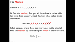 Central Tendency Mean Median And Mode Youtube