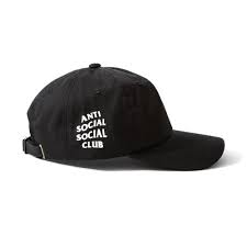 Black Cotton Twill Hat With A Hit On The Side 100 Cotton Twill Extra Low Profile With Unconstructed Crown Adju Anti Social Social Club Anti Social Social Club