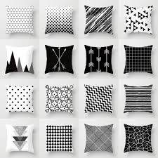 Black And White Geometric Outdoor Pillows Black And White Cushion Cover Black And White Cushions White Cushion Covers Black And White Pillows