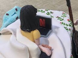 Custom cake design software is definitely the reason that this myth needs to be changed. Daughter Watching Netflix In Bed On Her Quarantine Birthday Cake Netflix