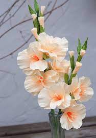 Crepe Paper Gladiolus Flower 18 Inch Stem Crepe Paper Flowers Tutorial Paper Flowers Paper Flowers Craft