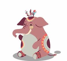 Gajah dikenal dengan ukurannya yang sangat besar, hidungnya yang panjang dan memiliki telinga yang lebar. Sketsa Gajah Lucu