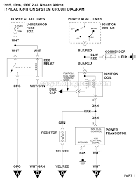 2006 nissan maxima engine diagram. Ignition System Wiring Diagram 1995 1997 2 4l Nissan Altima