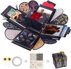 You can fill the inner box with treats or small gifts. Amazon Com Momsiv Explosion Box 14 X 14inch Exploding Gift Box Album Surprise Creative Diy Photo For Birthday Anniversary Wedding Valentine S Day Christmas Black