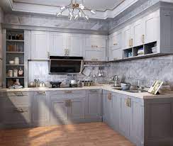 Light grey kitchen with wood worktop ukgov carms. Solid Wood Kitchen Cabinets Guangzhou Snimay Home Collection Co Ltd