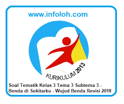 Ada benda yang terbuat dari batu, kayu, besi, kaca, plastik, dan lainnya. Soal Tematik Kelas 3 Tema 3 Subtema 3 Benda Di Sekitarku Wujud Benda Revisi 2018 Terbaru Infoloh Com