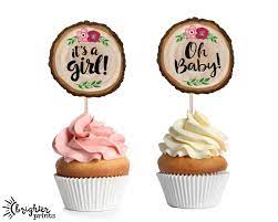 Baby Shower Cupcake Toppers Printable It S A Girl Oh Etsy In 2021 Baby Shower Cupcake Toppers Baby Shower Cupcakes Cupcake Toppers Printable