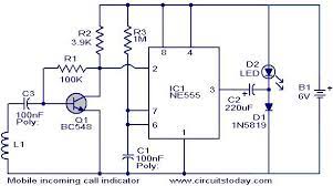 Cell phone detector circuit applications. Mobile Incoming Call Indicator Circuit Diagram And Working