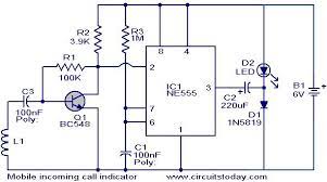 Wireless cell phone detector discussion this circuit is intended to detect unauthorized use of mobile phones in the circuit can detect both incoming and outgoing calls, sms and video transmission even if the mobile phone is kept in the silent mode. Mobile Incoming Call Indicator Circuit Diagram And Working