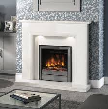 To even further your enjoyment, the southern enterprises marble tiled fireplace features a monochromatic surrounding. Roesia Electric Fireplace Suite The Fire Place