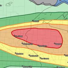 Uh the damaging winds likely to impact eaa there in oshkosh uh but the most dangerous portion of that storm is passing just to the west of oshkosh uh just to the north of ripon as well. Tornado Watch Issued For Large Area Of Minnesota Including Twin Cities Bring Me The News