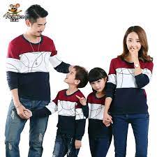 Plus Size Family Matching Outfits New 2019 Casual Autumn Mother Daughter Father Son Boy Girl Cotton Matching Family Outfits Family Clothing Sets Family Outfits