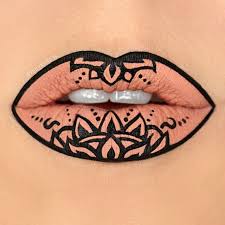 Hey Dolls I Felt So Inspired After I Saw Sunnymint7 S Henna Eye Makeup Check Her Out She S Amazing Henna Lip Lip A Lipstick Art Makeup Lip Art Makeup